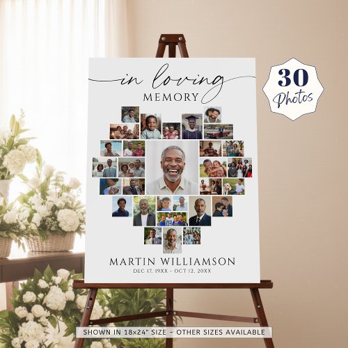 Heart Shaped Photo Collage In Loving Memory