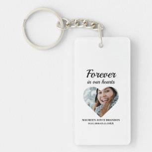 Heart shaped photo Forever in our hearts Keychain