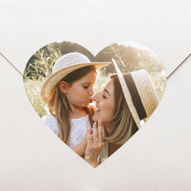 Heart Shaped Photo Personalized Love Heart Sticker (Creator Uploaded)