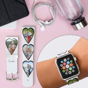 Heart Shaped Photo Strip and Names Apple Watch Ban Band
