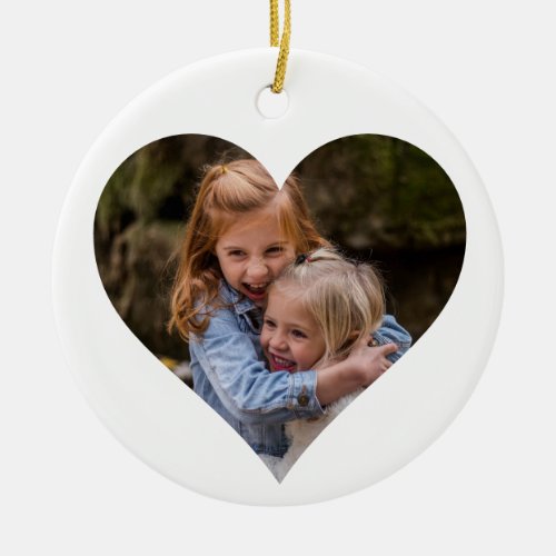 Heart Shaped Photo Template Create your Own Ceramic Ornament