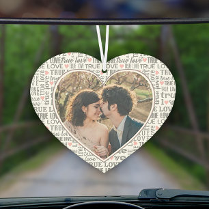Heart Shaped Photo True Love Valentines or Wedding Air Freshener