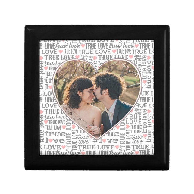 Heart Shaped Photo True Love Valentines or Wedding Gift Box (Front)