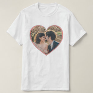 Heart Shaped Photo Valentines or Wedding Custom T-Shirt