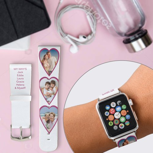 Heart Shaped Photos and Motivational Why List Pink Apple Watch Band