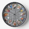Heart Shaped Photos Rustic Gray Wood Large Clock