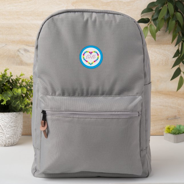 Heart shaped pickleball iron on  patch (On Backpack)