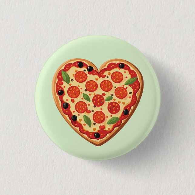 Heart-shaped Pizza Button (Front)