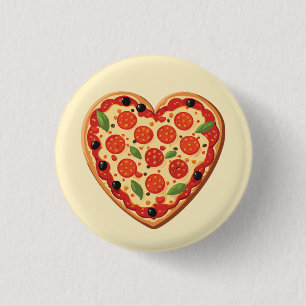 Heart-shaped Pizza Button
