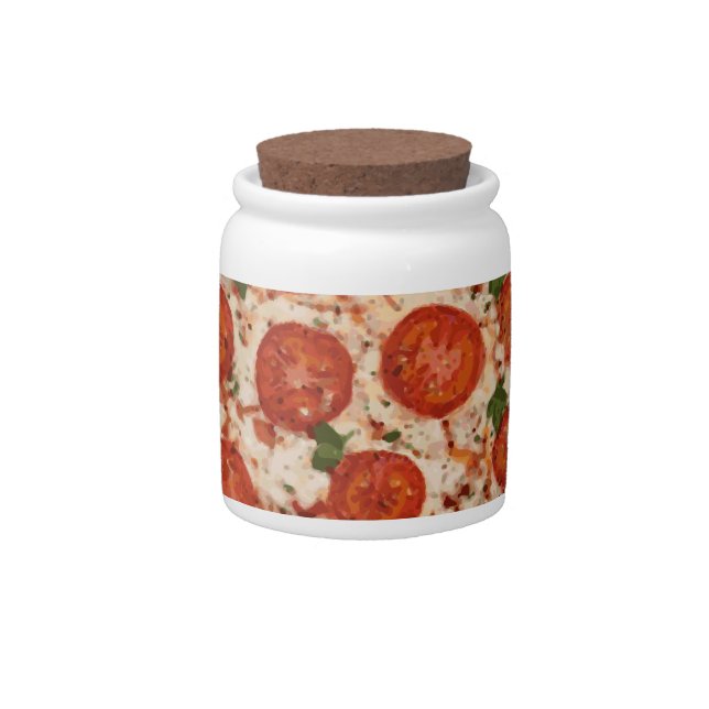 heart shaped pizza candy jar (Front)