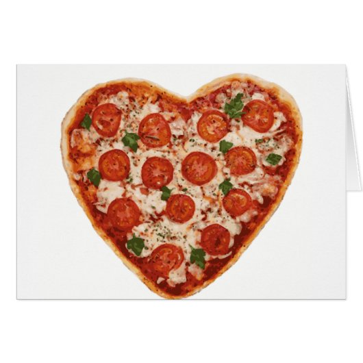 heart shaped pizza cards (Front Horizontal)