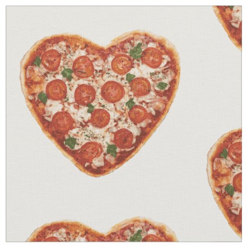 heart shaped pizza fabric
