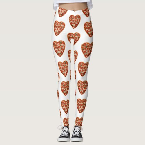 heart shaped pizza leggings