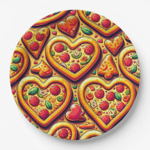 Heart-Shaped Pizza Lovers Plate