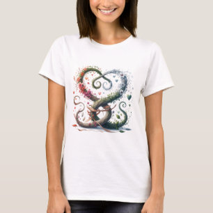 Heart-Shaped Plant:Four Seasons of Love and Growth T-Shirt