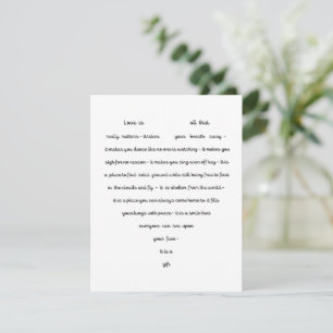 Heart Shaped Poetry Card