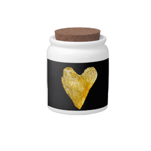 Heart Shaped Potato Chip Candy Jar