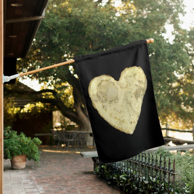 Heart Shaped Potato Chip House Flag (In SItu)