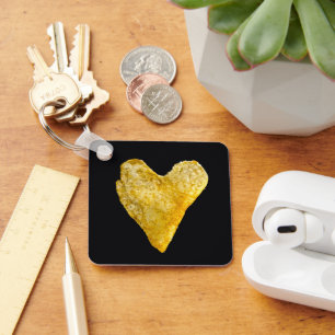 Heart Shaped Potato Chip Keychain