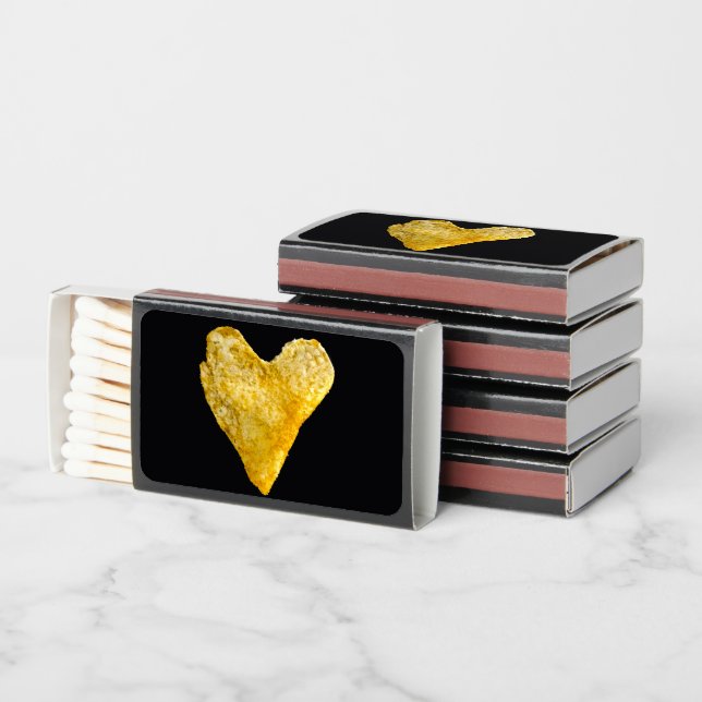 Heart Shaped Potato Chip  Matchboxes (Stacked)