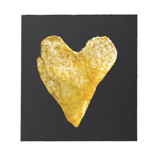Heart Shaped Potato Chip Notepad