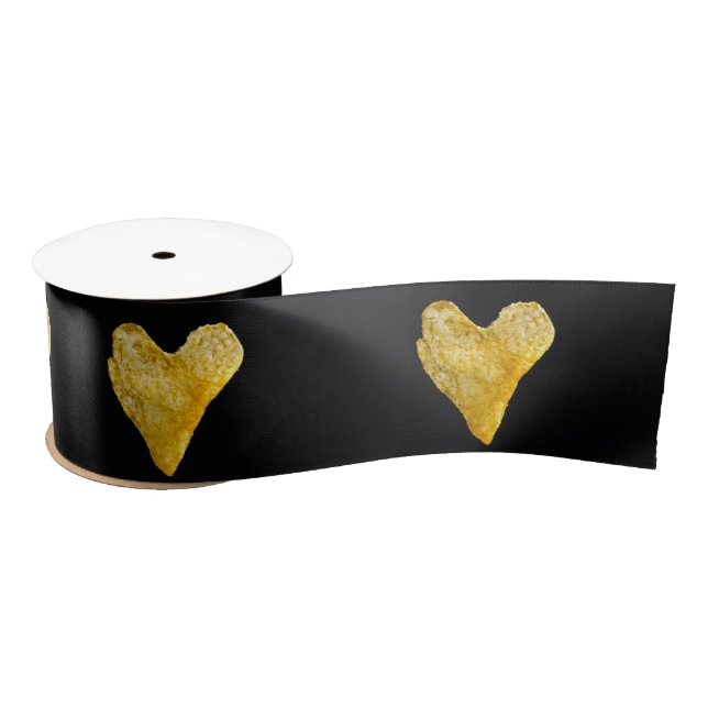 Heart Shaped Potato Chip Satin Ribbon (Spool)