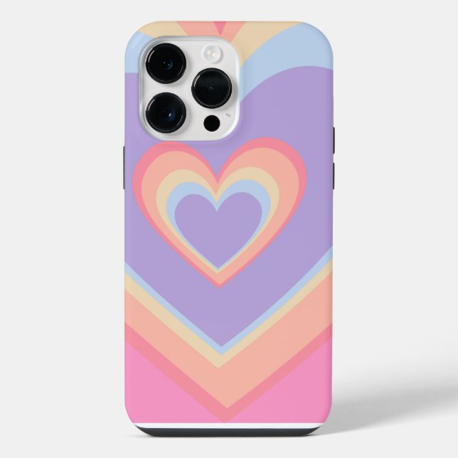 heart shaped rainbow  iphone case (Back)