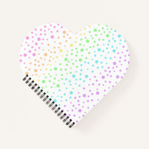 Heart-Shaped Rainbow Notebook