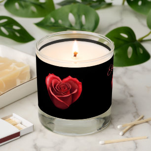 Heart Shaped Red Rose-Eternal Love- Scented Candle