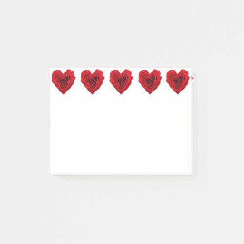 Heart_Shaped Red Rose Post_it Notes