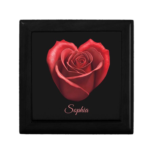 Heart Shaped Red Rose-Valentines Day  Gift Box (Front)