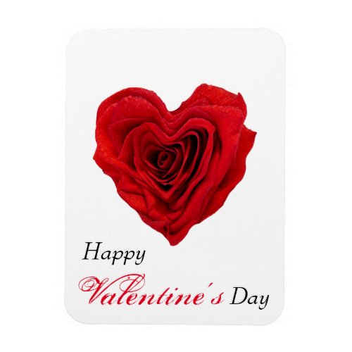Heart_Shaped Red Rose Valentines Day Magnet