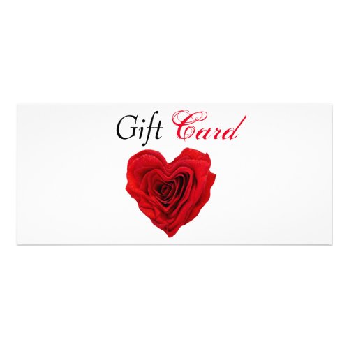 Heart_Shaped Red Rose Valentines Gift Card