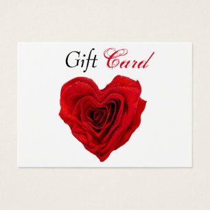 Heart-Shaped Red Rose Valentine's Gift Certificate