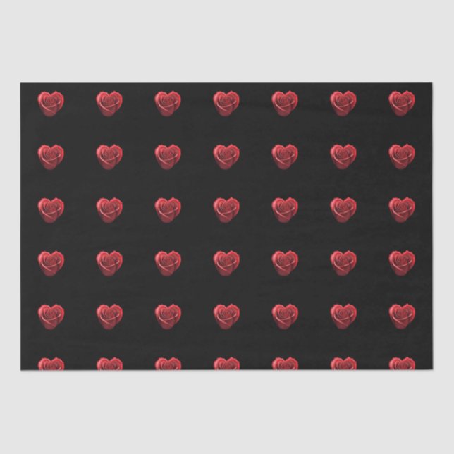Heart Shaped Red Roses- Tissue Paper (Front)