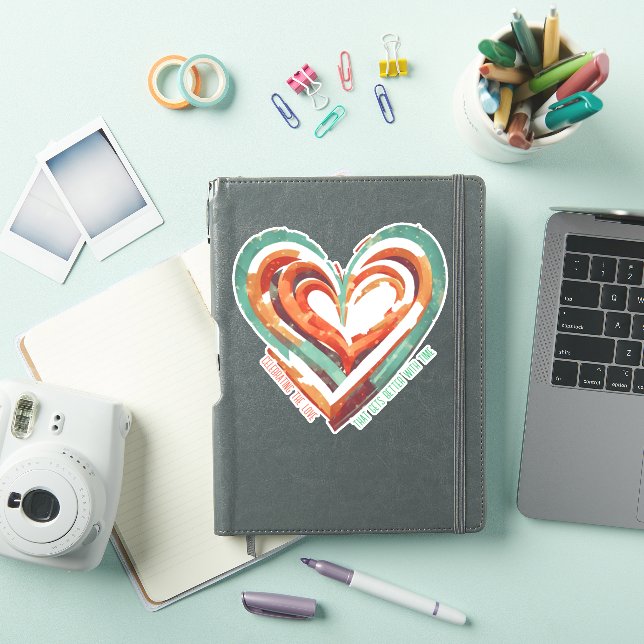 Heart-Shaped Retro Sticker (iPad Cover)