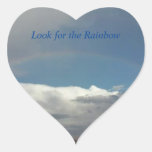 Heart Shaped Rianbow Sticker at Zazzle