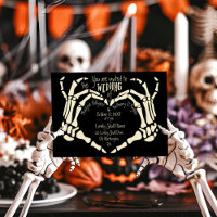 Heart Shaped Skeleton Hands Creepy Goth Wedding