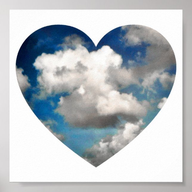 heart shaped skyscape poster (Front)