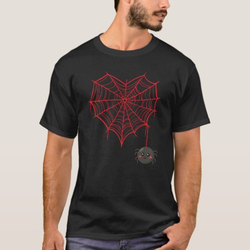 Heart_Shaped Spider Web T_Shirt