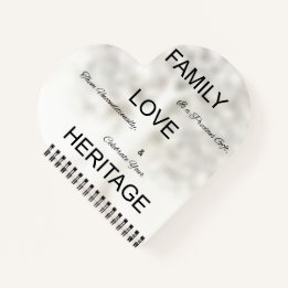 Heart Shaped Spiral Bound Journal