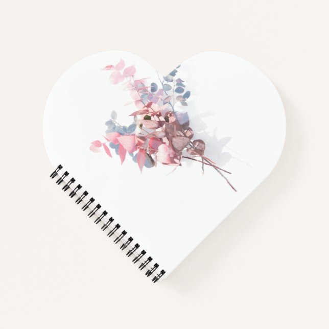 Heart Shaped Spiral Bound Notebook (Front)