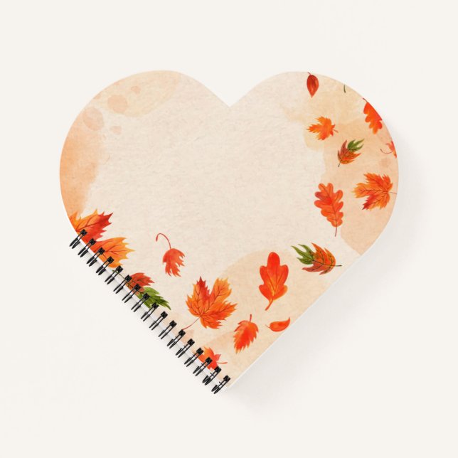 Heart Shaped Spiral Bound Notebook (Front)