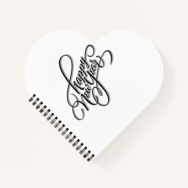 Heart Shaped Spiral Bound Notebook (Front)
