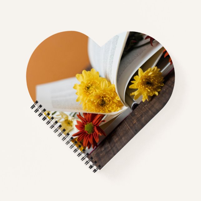 Heart Shaped Spiral Bound Notebook (Front)