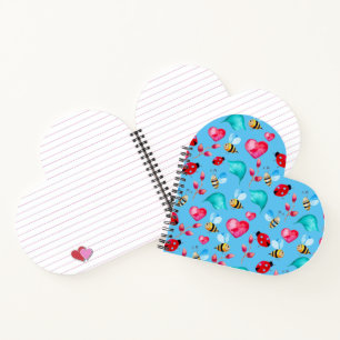 Heart Shaped Spiral Bound Notebook