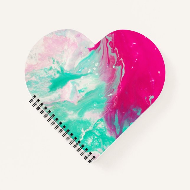Heart Shaped Spiral Bound Notebook (Front)