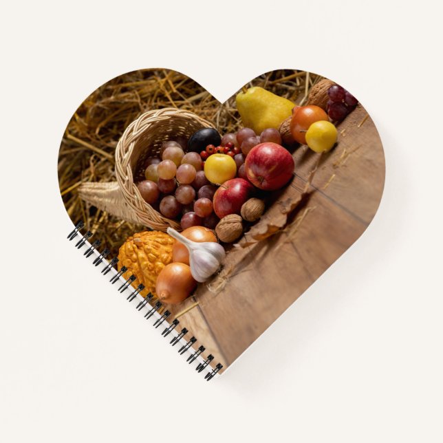 Heart Shaped Spiral Bound Notebook (Front)