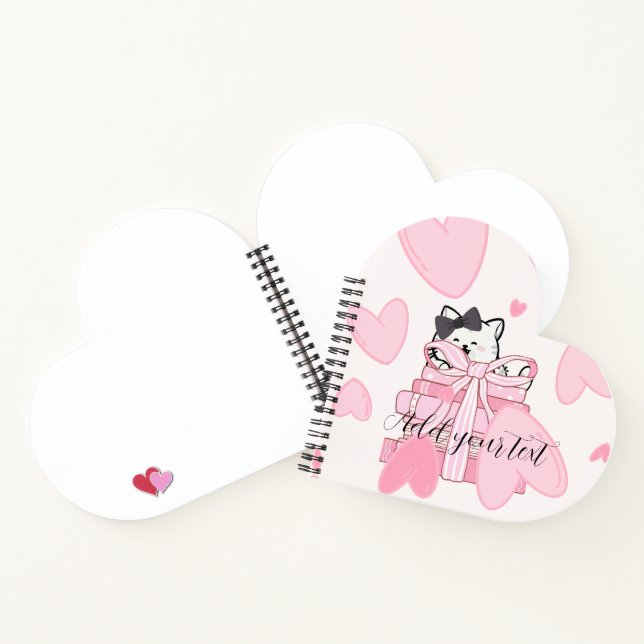 Heart Shaped Spiral Notebook – Customize Your Love (Inside)