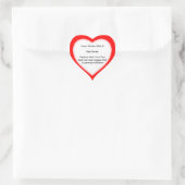 Heart Shaped Stickers With A Red Border In Sheets (Bag)